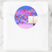 Valentijn Heart Mail Ronde Sticker (Tas)