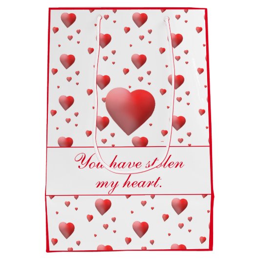  Valentijn Heart Medium Cadeauzakje (Achterkant)