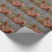 Valentijn Heart Miniatuur brown Horse Cadeaupapier (Hoek)