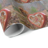 Valentijn Heart Miniatuur brown Horse Cadeaupapier (Rol Hoek)