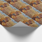 Valentijn Heart Miniatuur brown Horse Cadeaupapier (Hoek)