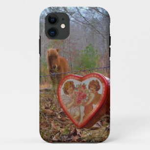 Valentijn Heart Miniatuur brown Horse iPhone 11 Hoesje