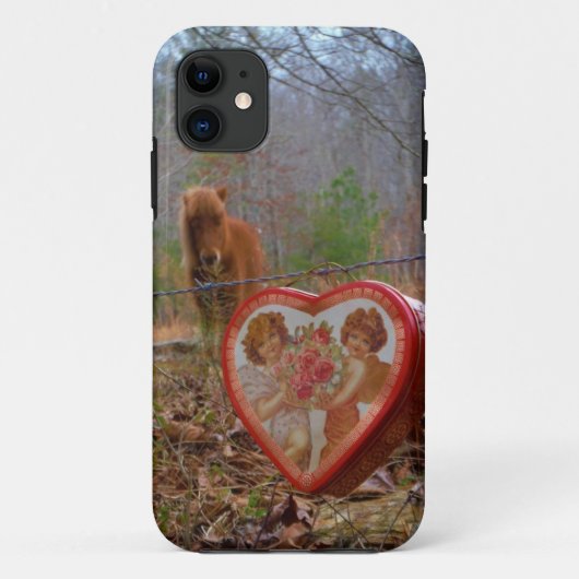 Valentijn Heart Miniatuur brown Horse Case-Mate iPhone Case (Achterkant)