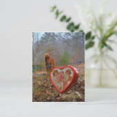 Valentijn Heart Miniatuur brown Horse Feestdagenkaart (Staand voorkant)