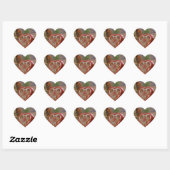 Valentijn Heart Miniatuur brown Horse Hart Sticker (Vel)