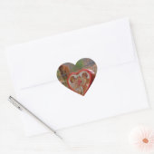 Valentijn Heart Miniatuur brown Horse Hart Sticker (Envelop)