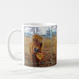Valentijn Heart Miniatuur brown Horse Koffiemok
