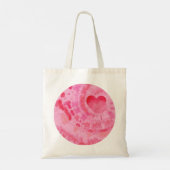 Valentijn Heart op Pink Tie Dye Tote Bag (Achterkant)