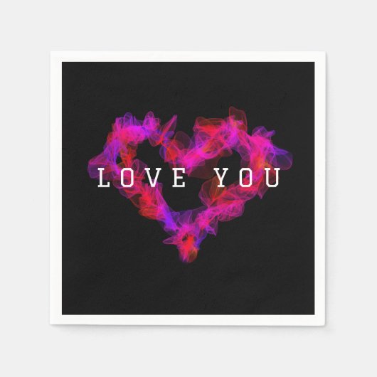 Valentijn Heart Paper Napkins Servet (Voorkant)