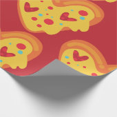 valentijn Heart Pizza Love levendig speels Cadeaupapier (Hoek)
