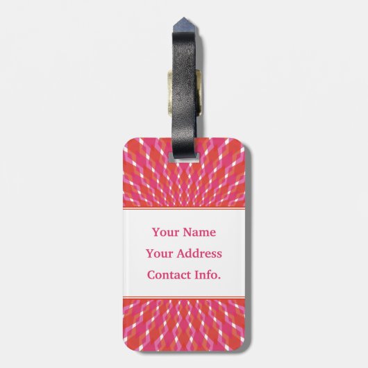 Valentijn Heart Pop Bagagelabel (Achterkant verticaal)