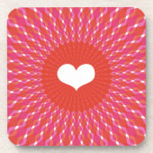 Valentijn Heart Pop Bier Onderzetter (Voorkant)