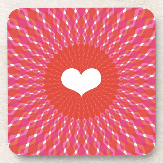 Valentijn Heart Pop Bier Onderzetter (Voorkant)