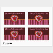 Valentijn Heart Rechthoekige Sticker (Vel)