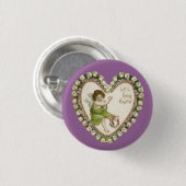  Valentijn Heart Ronde Button 3,2 Cm (Voorkant /achterkant)