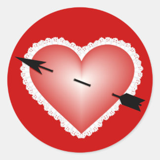 Valentijn Heart Ronde Sticker