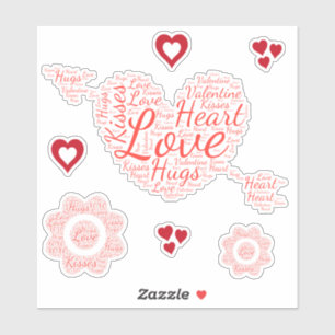 Valentijn Heart Shapechard Sticker