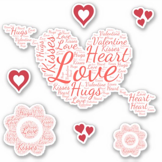 Valentijn Heart Shapechard Sticker (Voorkant)