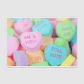 Valentijn Heart Snoep Tissuepapier (Voorkant)