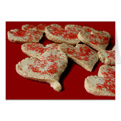 Valentijn Heart Sugar Cookies Afbeelding Kaart (Voorkant Horizontaal)