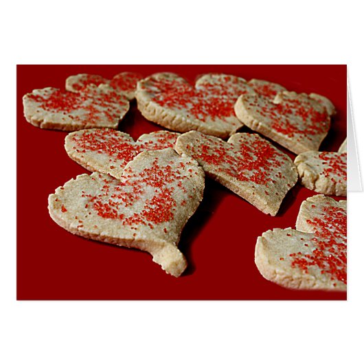 Valentijn Heart Sugar Cookies Afbeelding Kaart (Voorkant Horizontaal)