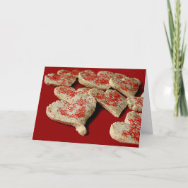 Valentijn Heart Sugar Cookies Holiday Kaart, ZSSPG Feestdagen Kaart