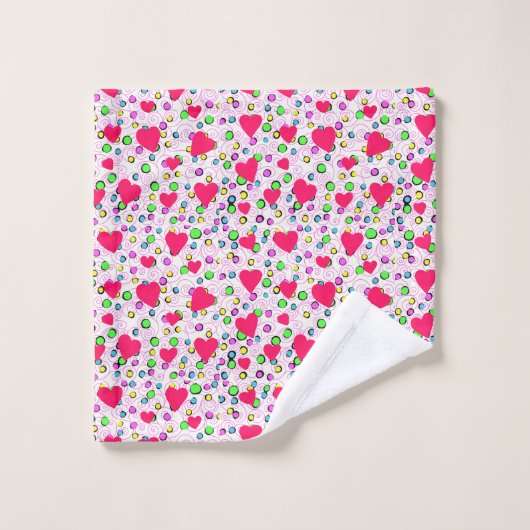 Valentijn Hearts Bad Handdoek (Wasdoekje)