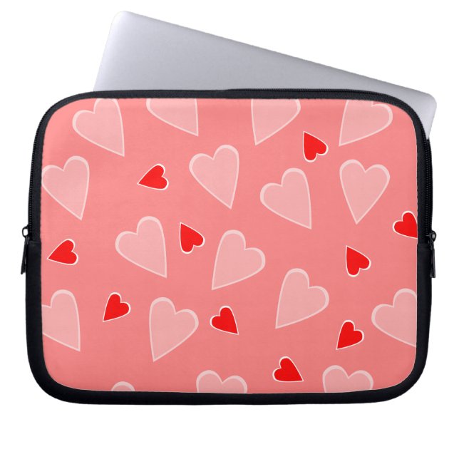 Valentijn Hearts Bag Laptop Sleeve (Voorkant)