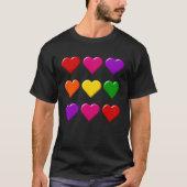 Valentijn Hearts Basic T-shirt (Voorkant)