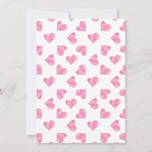 Valentijn Hearts Birthday Uitnodiging (Achterkant)