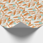 Valentijn Hearts Branches Flowers Love Pattern Cadeaupapier (Hoek)