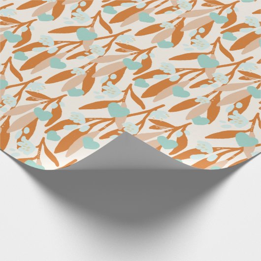 Valentijn Hearts Branches Flowers Love Pattern Cadeaupapier (Hoek)