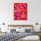Valentijn Hearts Canvas Afdruk (Insitu (Slaapkamer))
