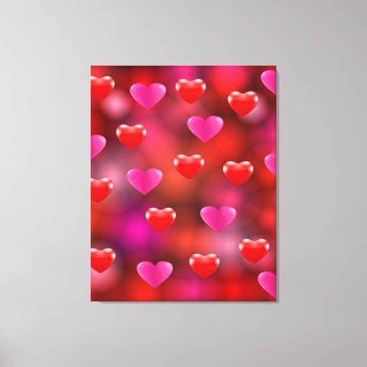Valentijn Hearts Canvas Afdruk (Voorkant)