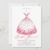 Valentijn Hearts Dress Elegant Bow Vrijgezellenfee Kaart (Voorkant)