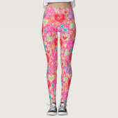 Valentijn Hearts en Flowers Leggings (Voorkant)