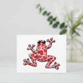 Valentijn Hearts Frog Feestdagenkaart (Staand voorkant)
