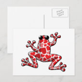Valentijn Hearts Frog Feestdagenkaart (Voorkant / Achterkant)