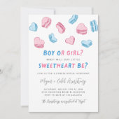 Valentijn Hearts Gender Reveal Party Kaart (Voorkant)