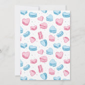 Valentijn Hearts Gender Reveal Party Kaart (Achterkant)
