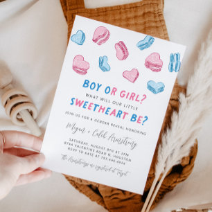 Valentijn Hearts Gender Reveal Party Kaart