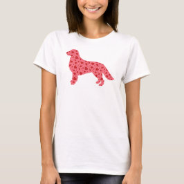 Valentijn Hearts Golden Retriever T-shirt