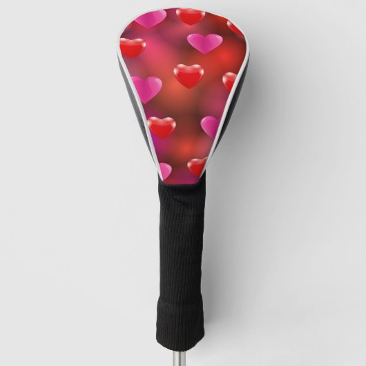 Valentijn Hearts Golfheadcover (Voorkant)