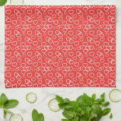 Valentijn Hearts Kitchen Towel Theedoek (Gevouwen)