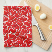 Valentijn Hearts Kitchen Towel Theedoek (Quarter Fold)