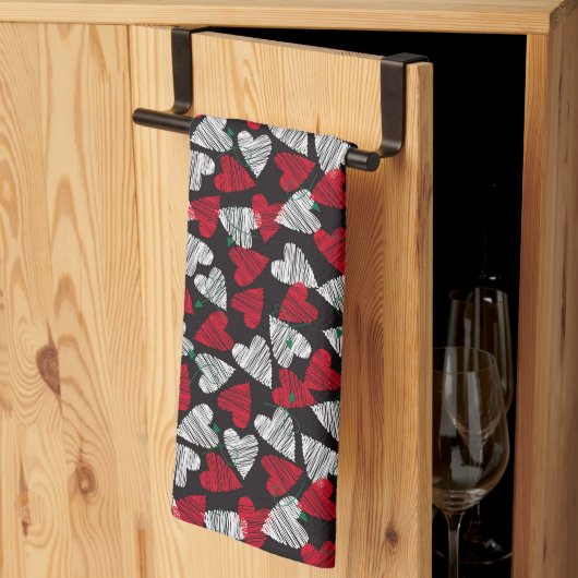 Valentijn Hearts Kitchen Towel Theedoek (Derde Gevouwen)