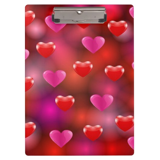 Valentijn Hearts Klembord (Voorkant)