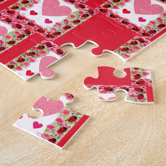 Valentijn Hearts Legpuzzel (Zijkant)