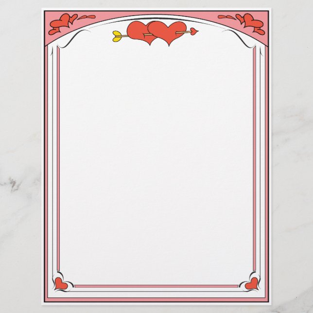 Valentijn Hearts Letterhead (Voorkant)