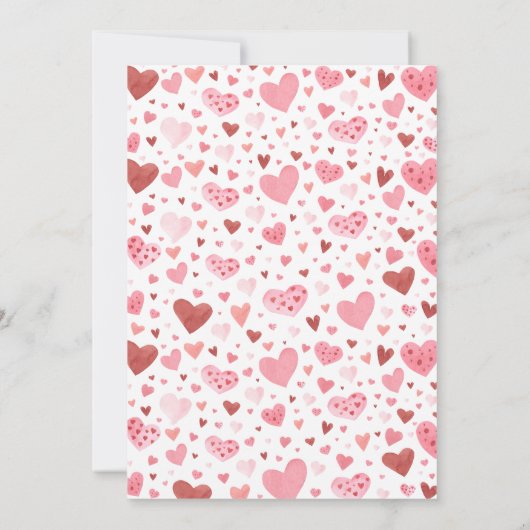 Valentijn Hearts Love is in het Air Vrijgezellenfe Kaart (Achterkant)